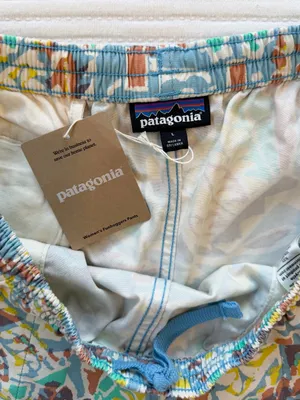 Patagonia Funhoggers Active Hiking Pants in Lago Blue NWT Women’s Large thumbnail 6