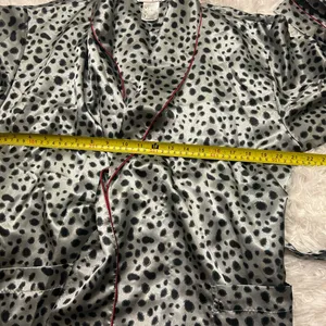 Vintage Disney Store 101 Dalmatians Cruella gray black satin robe woman’s Medium thumbnail 7