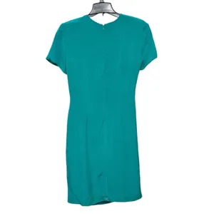 NWT Vintage David Warren New York 100% Silk Emerald Green Dress Size 10 Midi‎ thumbnail 5