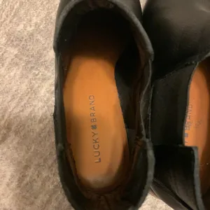 Lucky Brand Podina Leather Chelsea Ankle Boot (Sz 9.5) Black Block Heel thumbnail 5