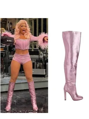 BRIAN ATWOOD x EXPRESS Metallic Pink Over the Knee Boots Size 7 NWT thumbnail 12
