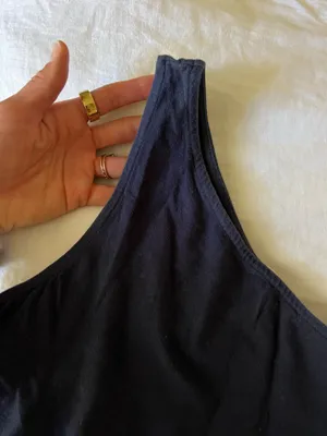 Basic navy one shoulder tank Blue Size M thumbnail 2
