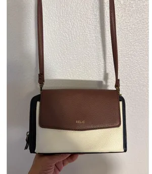 Relic Women’s Wallet with Strap – Light Brown, Beige & Black Pattern thumbnail 2