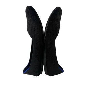 Rothy’s Flat Knit Honeycomb Rounded Toe Flats shoes Black/Blue Halo Size 7 thumbnail 6
