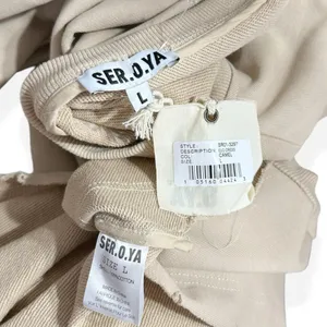 SER.O.YA. Elo Long Sleeve Fleece Sweater Dress, Camel, Large thumbnail 13