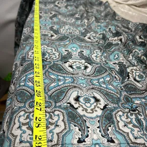 Earthbound Trading Co S Blue White Paisley Flared Leg Pants Womens Wide thumbnail 6