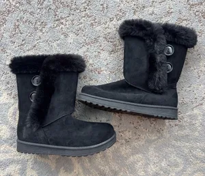 SO Abigail Faux Fur Winter Boots Black 8.5 thumbnail 1