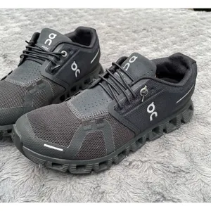 On Cloud 5 All Black Sneakers Wms 6.5 Running Walking Gym Lifestyle Minimalist thumbnail 11