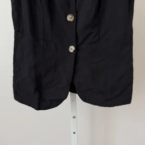 Petal and Pup sz 4 Black Cotton Button Front Vest‎ Top Pocketed NWOT Preppy thumbnail 3