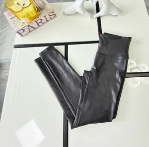 Spanx Faux Leather Leggings - Medium Petite (M/P) - Metallic Black🎀 thumbnail 7