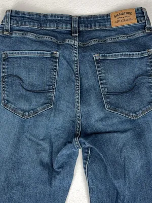 Signature by Levi Strauss High Rise Bootcut Women's 10 (30x29) Blue Stretch Y2K thumbnail 3