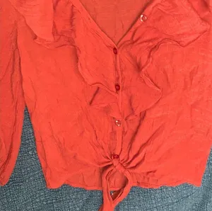 Plunging burnt orange/rust top Orange Size M thumbnail 2