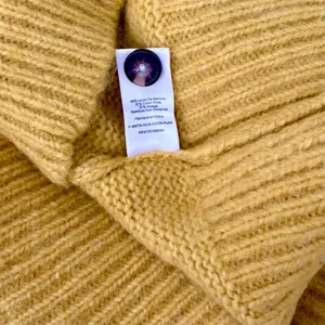 EVERLANE Pointelle Cardigan Cloud Merino Wool Alpaca Puff Sleeve Yellow X-Small thumbnail 12