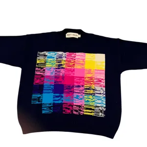 Soft Haus 100% Merino Wool Sweater Rare Navy/ Multicolor Size Small NWOT thumbnail 2