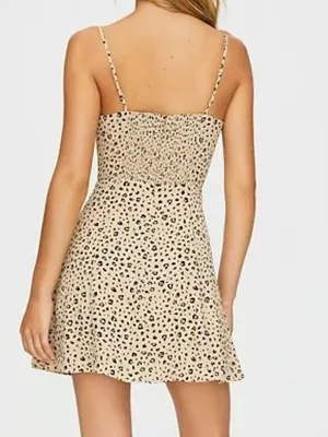 Aritzia Sunday Best Leopard Flirt Mini Dress Size 6 thumbnail 2