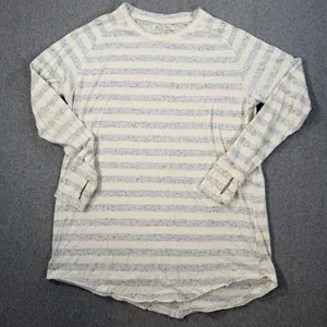 We The Free Free People Women's Small Long Sleeve Striped Tunic Top Thumbhole thumbnail 1