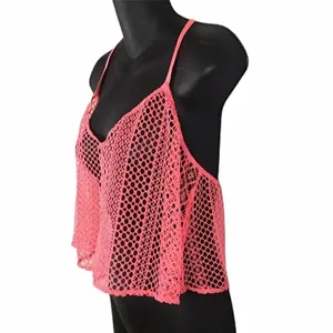 Victoria secret Pink t-back flounce crochet tank thumbnail 4