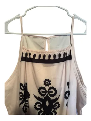 Source Unknown Chic Black‑on‑White Print Maxi XL EUC Formal Elegant thumbnail 5