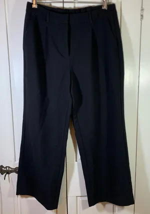 Old Navy Taylor Extra High Rise Wide Leg Trouser Black Petite Large 559804-03 thumbnail 1