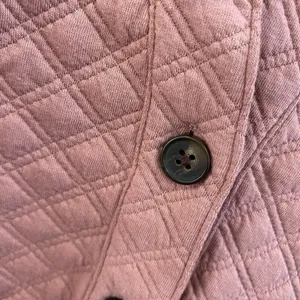 Madewell |‎ (Re) Sourced Quilted Crop Cardigan Sweatshirt In Pink Size XS thumbnail 6