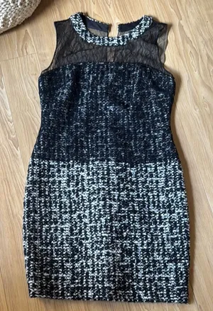 Bailey44 Elegant Black and White Tweed Dress thumbnail 1