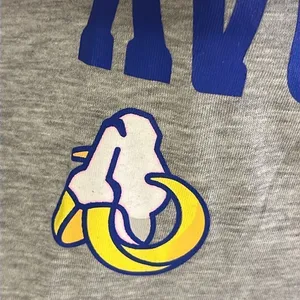 NFL LA Rams Sunday Football Women’s Short Sleeve Heather Gray T-Shirt- Large thumbnail 9