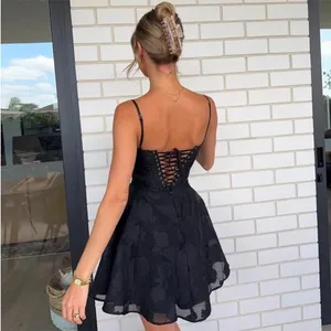 House of CB Serenita Black Floral Lace Back Mini Dress XL thumbnail 6