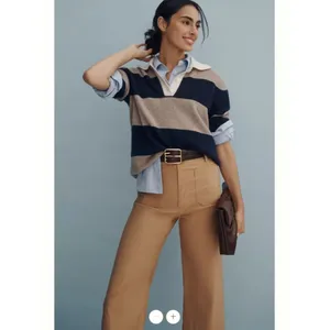 Anthropologie Maeve The Colette Cropped Wide-Leg Trousers thumbnail 3