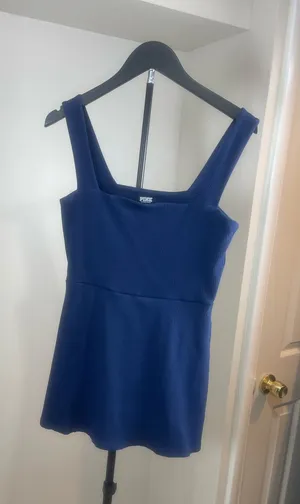 PINK Victoria's Secret Navy Blue Ribbed Tank Dress thumbnail 1