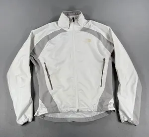 Y2k The North Face Flight Series White Grey Full Zip Windbreaker Jacket Womens M thumbnail 1