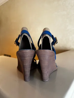 Tory Burch Blue Miller Wedge thumbnail 4