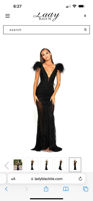 Portia And Scarlett Black Gown thumbnail 10