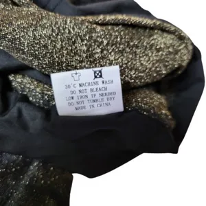 Strapless Tube Mini Dress Metallic Old Gold w/ Attached Shapewear Lining Large thumbnail 8