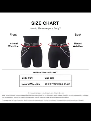 Black Studded Leather Chain Waist Belt - Women Accessories thumbnail 9