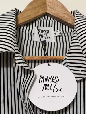 NWT Princess Polly Patron Romper Size 6 Stripe Black White NEW thumbnail 4