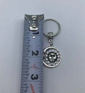 New sun and moon silver or gray dangle keychain thumbnail 3