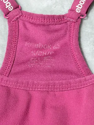 Reebok Women's Pink Racerback Sports Bra Medium Support Wireless Full Coverage S thumbnail 4