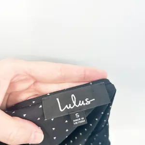 Lulus‎ Womens Farah Black Polka Dot Print Parisian Chic Midi Wrap Dress Size S thumbnail 6