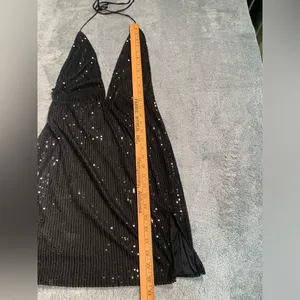 Motel rocks black sequin mini dress large thumbnail 7