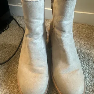 Target Taupe Suede Block Heel Ankle Boots thumbnail 3