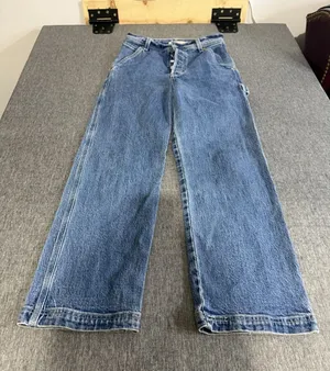 Levi's Premium Ribcage Straight Cargo Style Jeans Sz 26 thumbnail 1