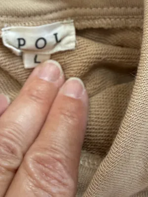 POL French terry pullover sweatshirt crisscross strappy open-back raw hem detail thumbnail 9