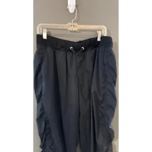 Aspire Womens Navy Blue Ruched Athletic Jogger Pants‎ Plus Size 1X Dance Yoga thumbnail 2