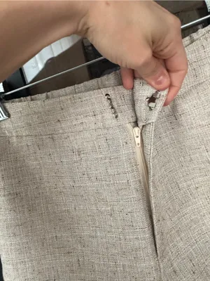Commense tweed apricot shorts high rise beige neutral textured thumbnail 7