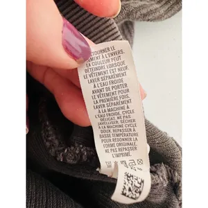 Aerie‎ Womens Shirt New Love Corded Cropped Ribbed Hoodie Sweatshirt Gray Medium thumbnail 8