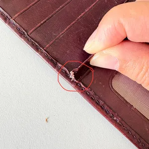 HOBO Burgundy Red Leather Thin Wallet Coins Purse ID Card Holder 5”x3.5” thumbnail 5
