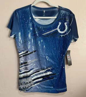 New Indianapolis Colt’s NFL women’s Sequin Top thumbnail 1