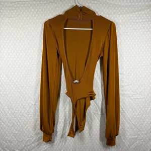 Free People‎ Intimately Orange Gold Turtleneck Bring It Back Bodysuit thumbnail 5