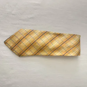 London Style City Of London Men's Tie Silk Geometric Gold Multicolor Designer Office Stripe thumbnail 2