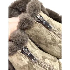 Pelle‎ Moda Boots Size 6.5 Erin Faux Fur Trim Wedge Camouflage Zip Booties thumbnail 8